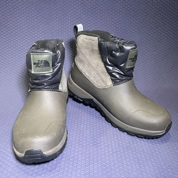 The North Face Yukiona Ankle Boots Women Size 7 Green Black Snow Winter Shoes
