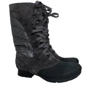 The North Face Zophia Lace Up Tall Boots Sz 8 Insulated Nubuck Waterproof