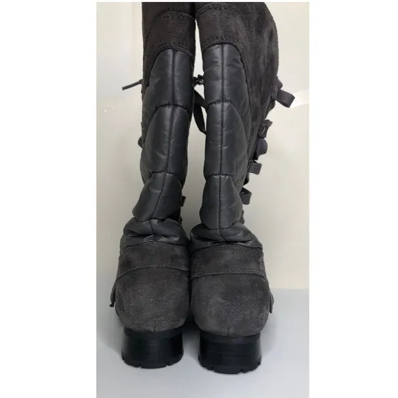 The North Face Zophia Lace Up Tall Boots Sz 8 Insulated Nubuck Waterproof