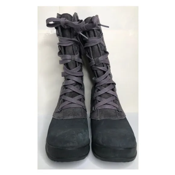 The North Face Zophia Lace Up Tall Boots Sz 8 Insulated Nubuck Waterproof