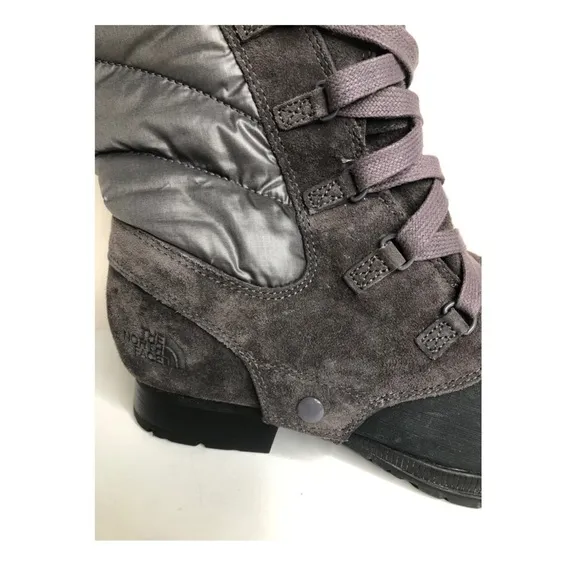 The North Face Zophia Lace Up Tall Boots Sz 8 Insulated Nubuck Waterproof