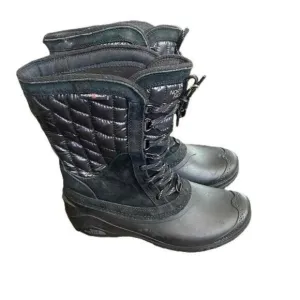 The North Face Womens Black Thermoball Utility Winter Lace Up Insulated …