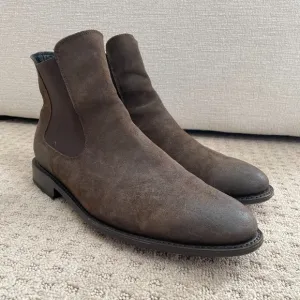 Thursday Boots Co Cavalier Chelsea Boots Men 12.5 Dark Brown WeatherSafe Suede