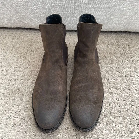 Thursday Boots Co Cavalier Chelsea Boots Men 12.5 Dark Brown WeatherSafe Suede