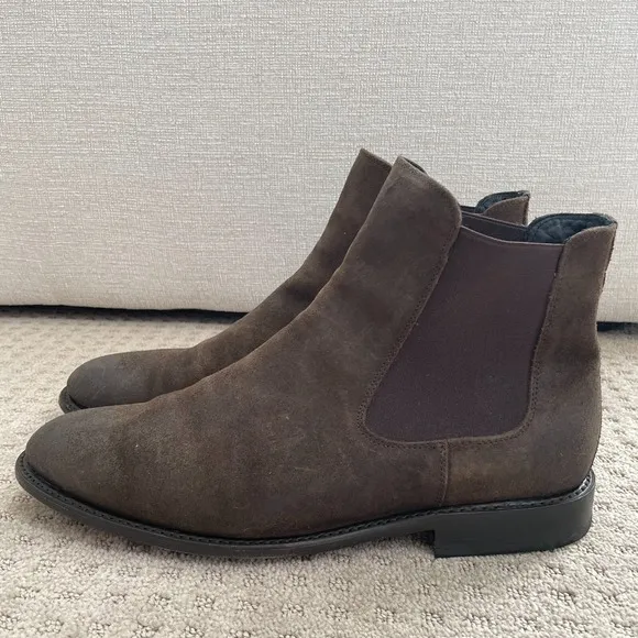 Thursday Boots Co Cavalier Chelsea Boots Men 12.5 Dark Brown WeatherSafe Suede