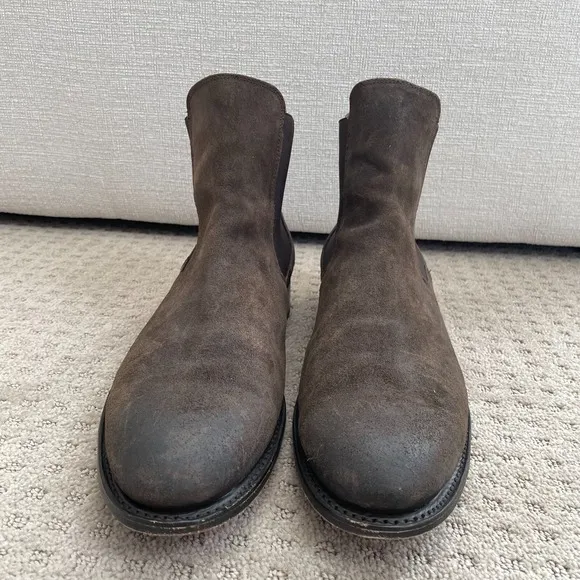 Thursday Boots Co Cavalier Chelsea Boots Men 12.5 Dark Brown WeatherSafe Suede