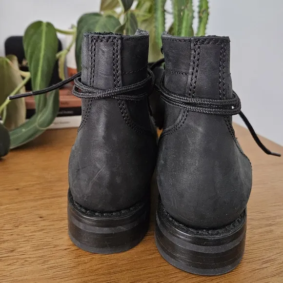 thursday captain black matte leather 90s y2k boho indie cottage goth ankle boot