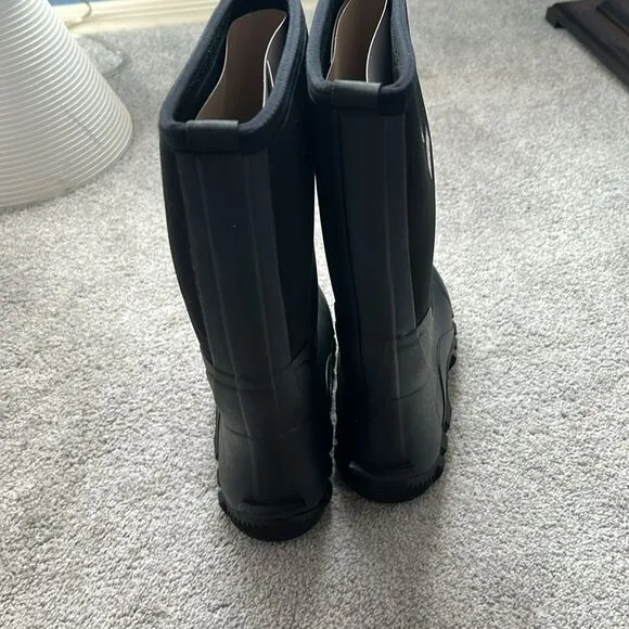 TIDEWE Rubber Boots for Men Waterproof Rain Boots Steel Shank Size 10,Black,NWOT