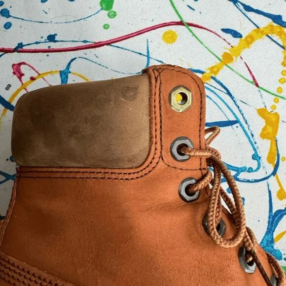 Timberland 6” boots Rare Color Sweet Potatoe orange Sz 8 Men