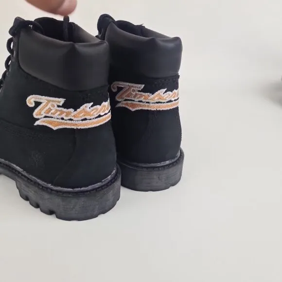 Timberland 6 In Premium Toddler Boots  Black Nubuck Outdoors
