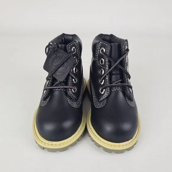Timberland 6In Classic  TODDLER Casual Boots Outdoors Black Leather