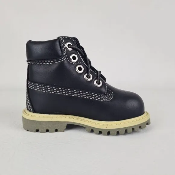 Timberland 6In Classic  TODDLER Casual Boots Outdoors Black Leather