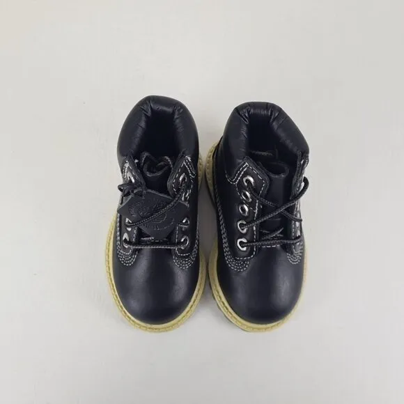 Timberland 6In Classic  TODDLER Casual Boots Outdoors Black Leather