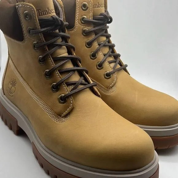Timberland Arbor Road Waterproof Lace up wheat full grain Boot- Men size 8 - NWB