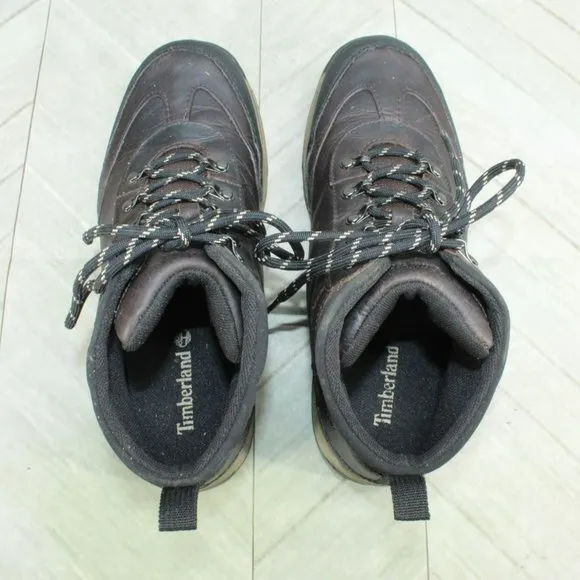 Timberland Back Road Leather Waterproof Insulated Hiking Boots Size 4.5 Youth