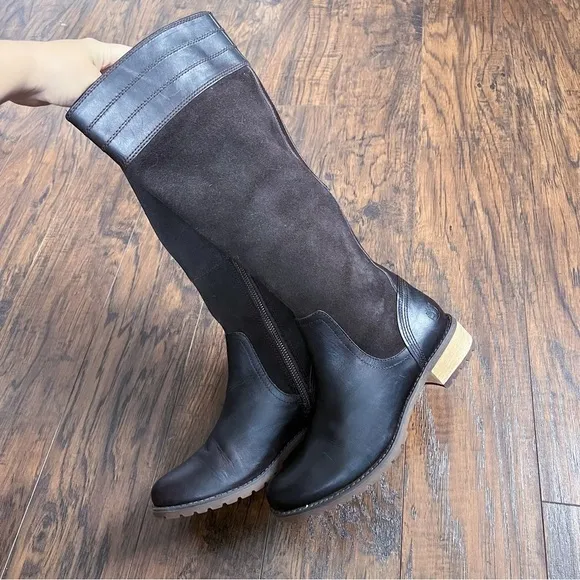 Timberland • Bethel Heights boot chocolate brown leather suede riding wide calf