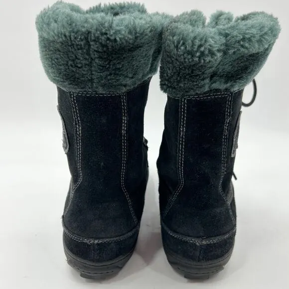 Timberland Black Suede Mukluk Winter Lace Up Boots Women’s 11 / 11.5