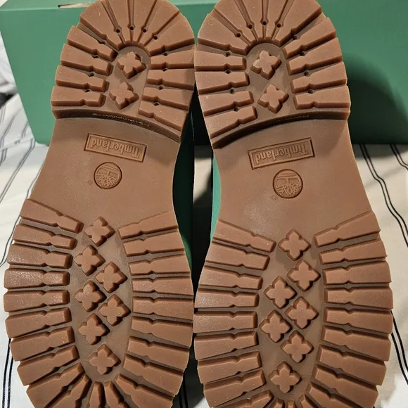 Timberland Boots Premium 6&quot; Waterproof Insulated Med Green Nubuck Kid's Size 3