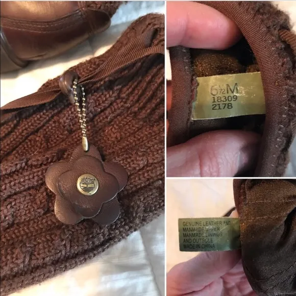 Timberland Boots Size 6.5 Brown Leather.