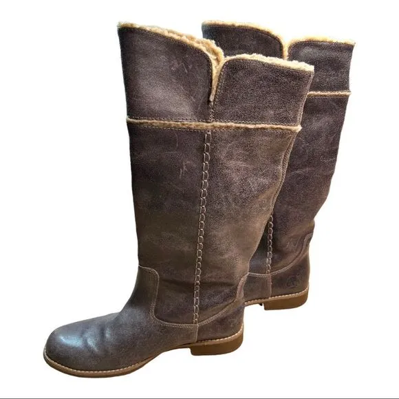 Timberland Boot Sz 8.5 Warm Brown Leather Women