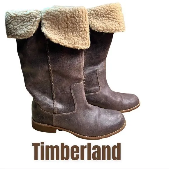Timberland Boot Sz 8.5 Warm Brown Leather Women