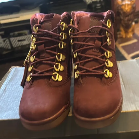 Timberland Burgundy Leather Outdoor Boots