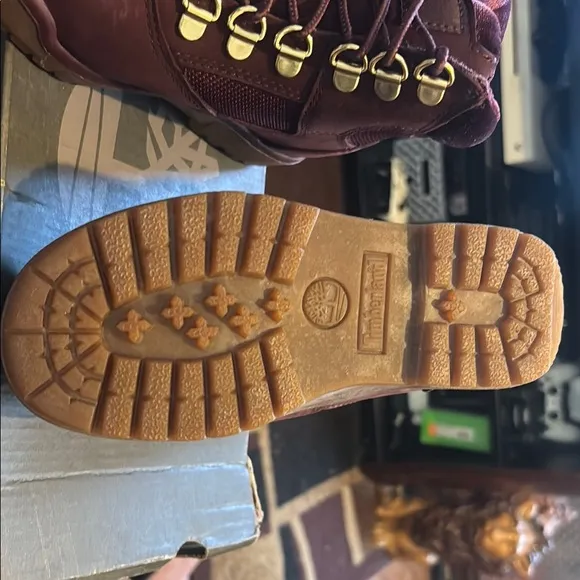 Timberland Burgundy Leather Outdoor Boots