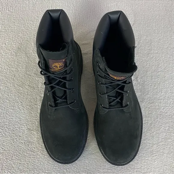 Timberland Classic 6-inch Boots Kids 6.5 Women 8.5 Black Nubuck Waterproof NEW