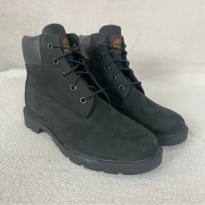 Timberland Classic 6-inch Boots Kids 6.5 Women 8.5 Black Nubuck Waterproof NEW