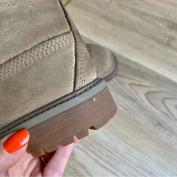 Timberland Dark Beige Nubuck Leather Boots | Waterproof | Unisex Junior Kids