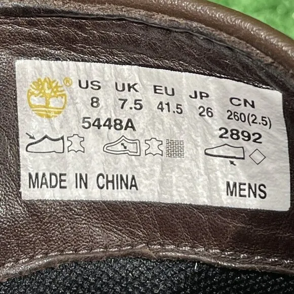 Timberland EarthKeepers Leather Chukka Boots Lace Up Brown Men's Shoe Size US 8