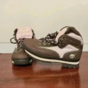 TIMBERLAND Euro Hiker Womens Brown Leather/Suede &amp; Pink Boots