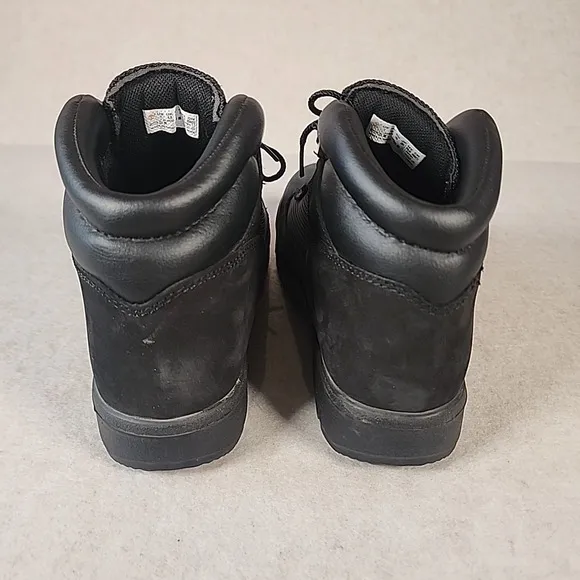 Timberland Grade School Field Boot Black 15906  Boys 7 Womans 9 Leather