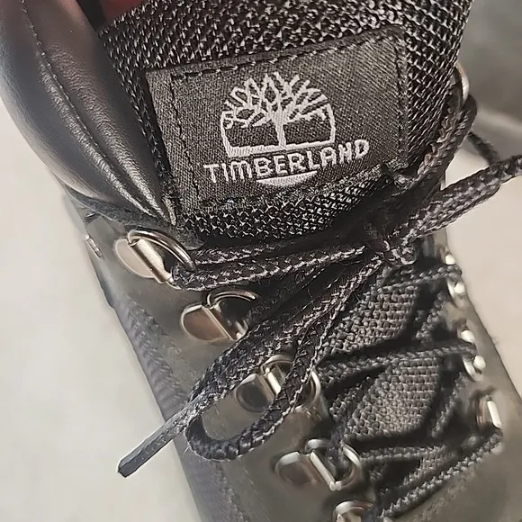 Timberland Grade School Field Boot Black 15906  Boys 7 Womans 9 Leather