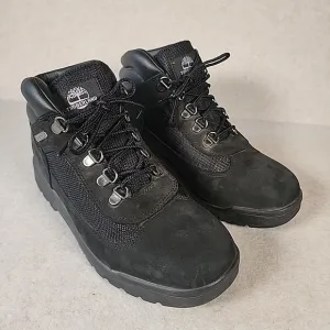 Timberland Grade School Field Boot Black 15906  Boys 7 Womans 9 Leather