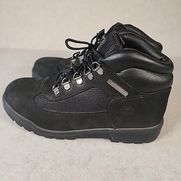Timberland Grade School Field Boot Black 15906  Boys 7 Womans 9 Leather