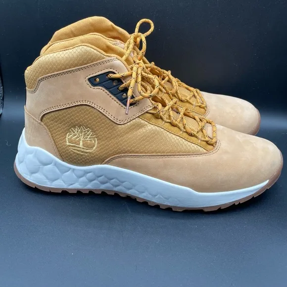 Timberland, Hiking Water, Repellent, Green Stride Men’s 10 1/2 Boot Tan NWOB