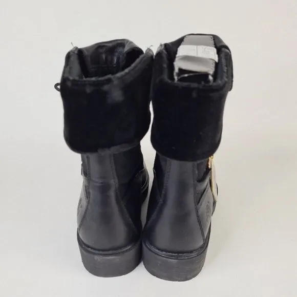Timberland Lady Premium Fold 8 IN Winter Black Womens Boots Leather SZ 5.5