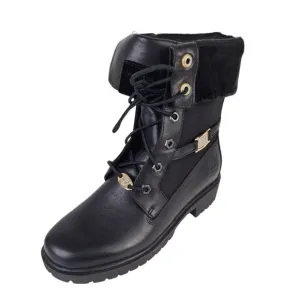 Timberland Lady Premium Fold 8 IN Winter Black Womens Boots Leather SZ 5.5