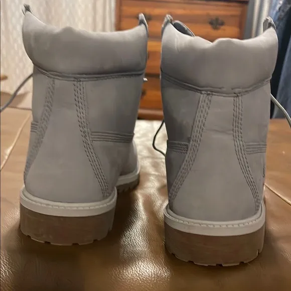 Timberland Light Gray Nubuck Boots