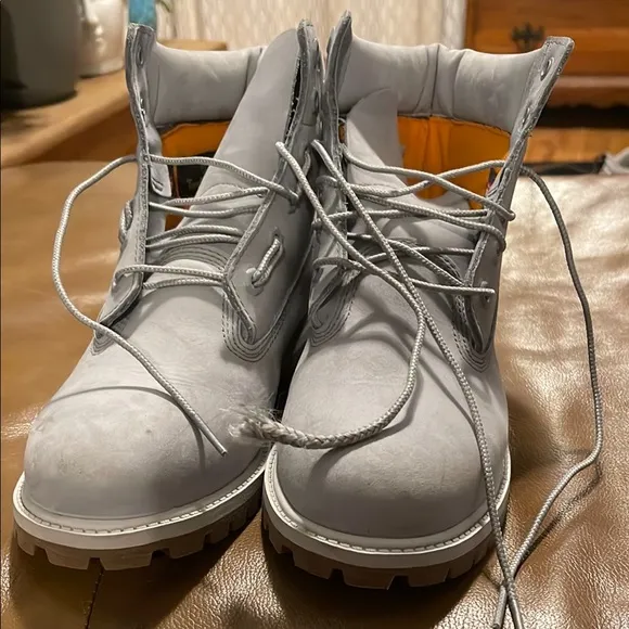 Timberland Light Gray Nubuck Boots