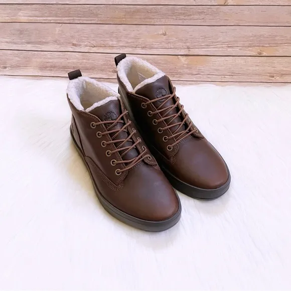 Timberland Men’s Davis Square Waterproof Warm Lined Chukka Boots