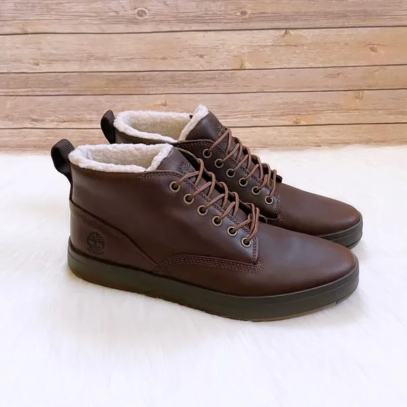 Timberland Men’s Davis Square Waterproof Warm Lined Chukka Boots