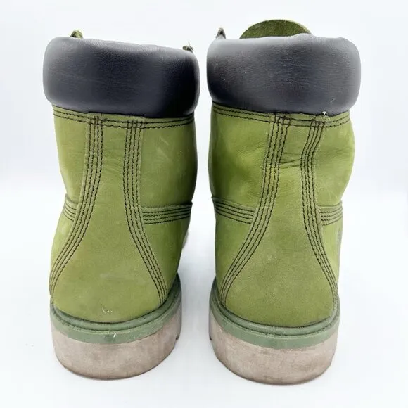 Timberland Premium 6 in Men's Boots 12 Olive Green Nubuck Waterproof Insulated