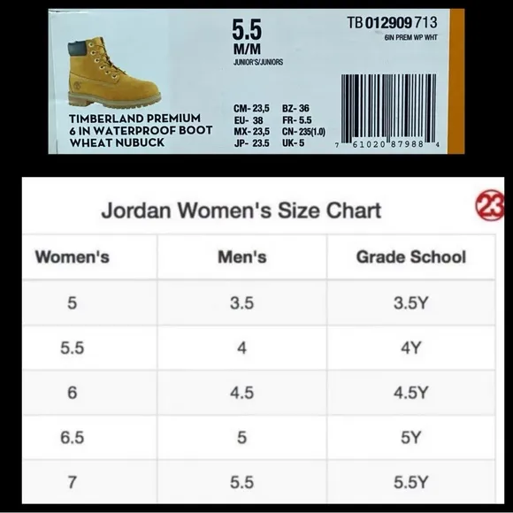 Timberland Premium 6 Inch Waterproof Boot Wheat Nubuck Women Size 7 Men Size 5.5