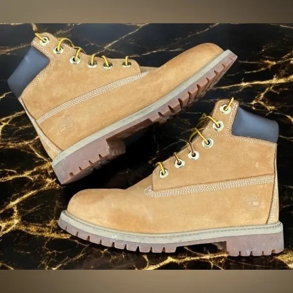 Timberland Premium 6 Inch Waterproof Boot Wheat Nubuck Women Size 7 Men Size 5.5