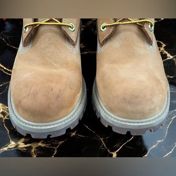 Timberland Premium 6 Inch Waterproof Boot Wheat Nubuck Women Size 7 Men Size 5.5