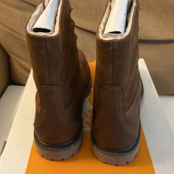 Timberland Premium 6” Waterproof DK Brown Nubuck Boots Size 8 NIB
