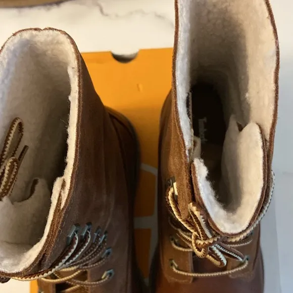Timberland Premium 6” Waterproof DK Brown Nubuck Boots Size 8 NIB