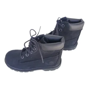 Timberland Premium Leather Cold Weather Combat Boots Black Kids Size 10